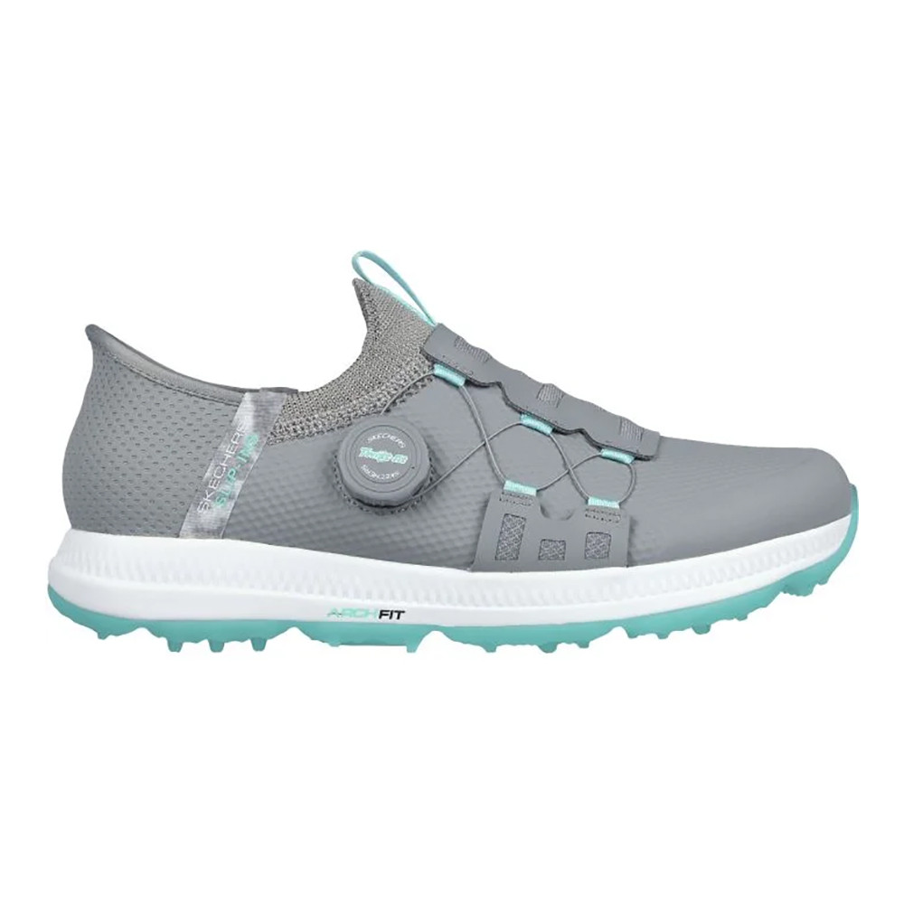 Skechers Women's Go Golf Elite 5 Slip Ins Golf Shoes - Gray/Aqua